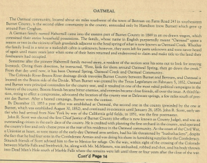 1980 Festival Brochure Oatmeal History Part 1