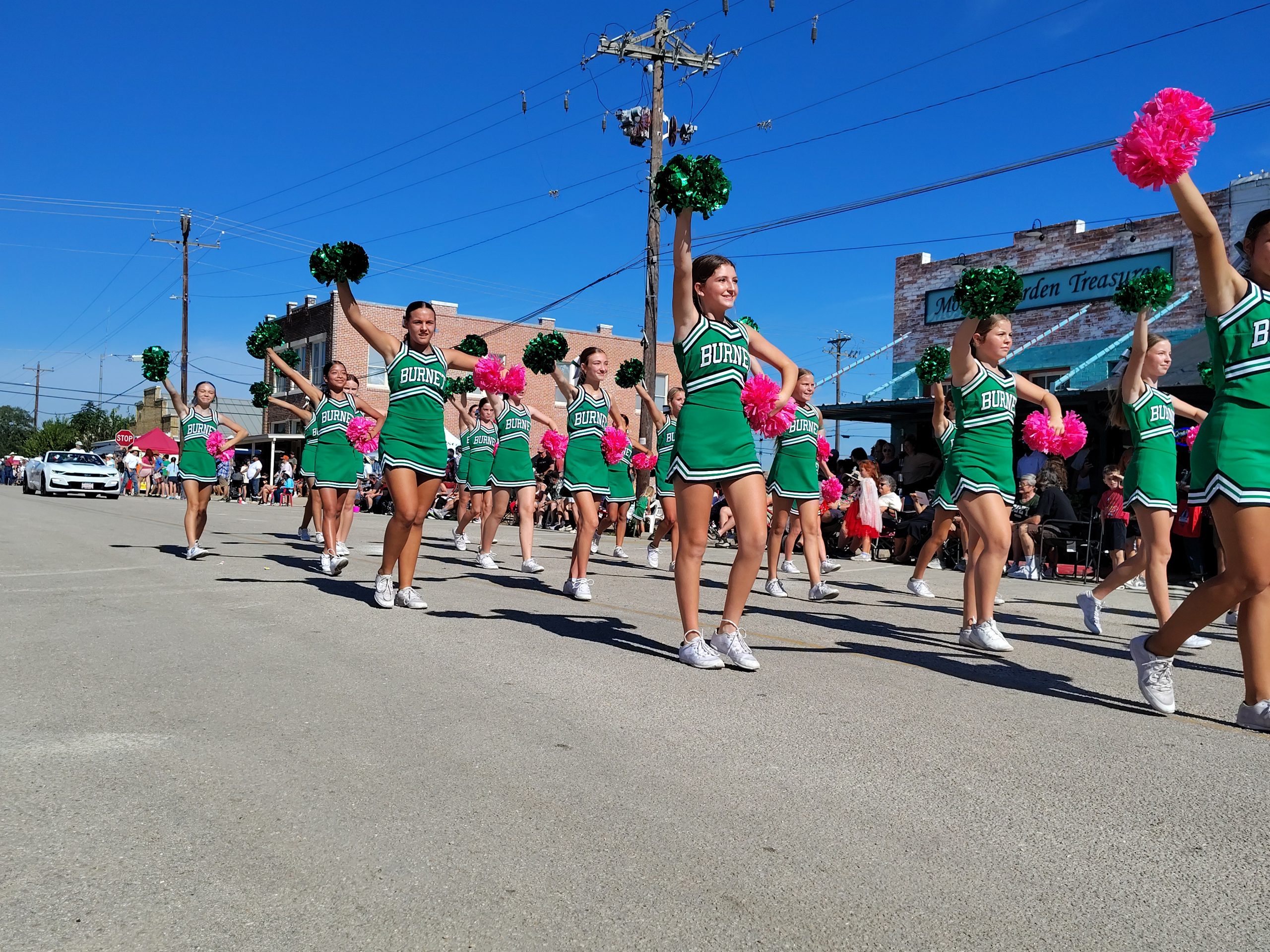 Burnet High School Cheer and Dance Team in the Grande Parade